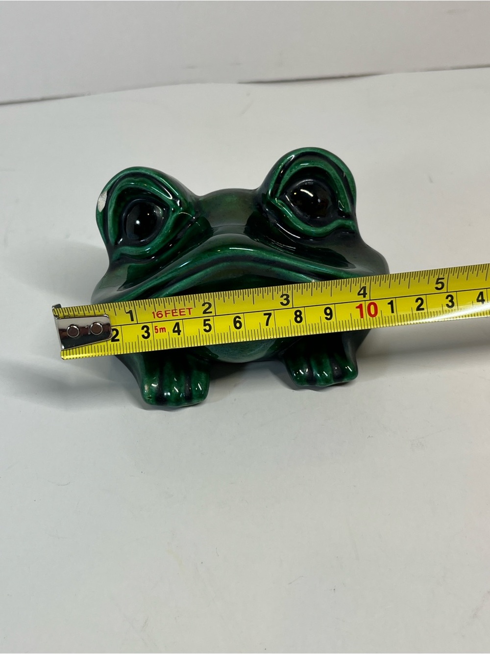 Vintage Arnels 1970s Frog Figurine Ceramic Whimsical Cottagecore Farmhouse Decor - Picture 2 of 9